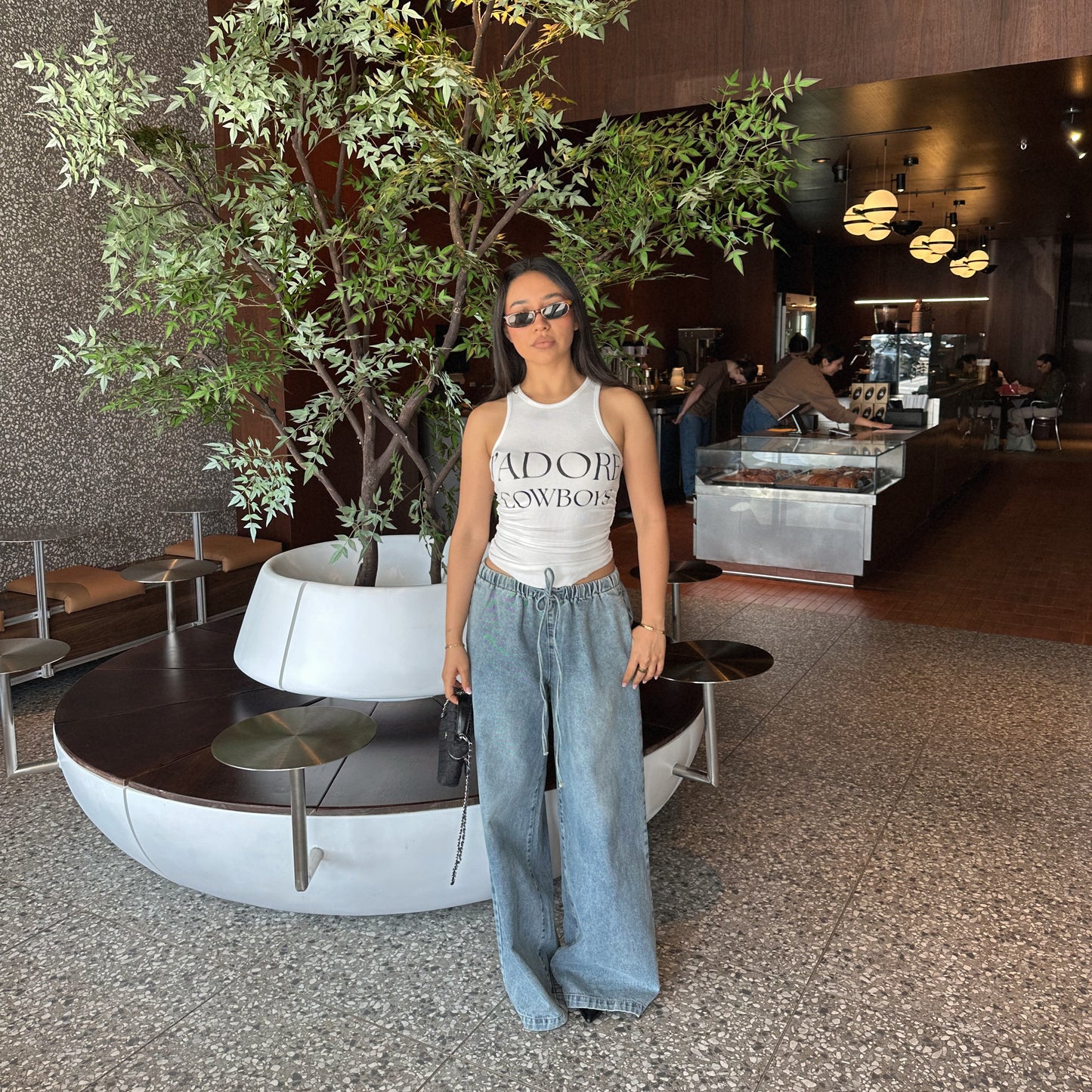 Wide Denim Trousers