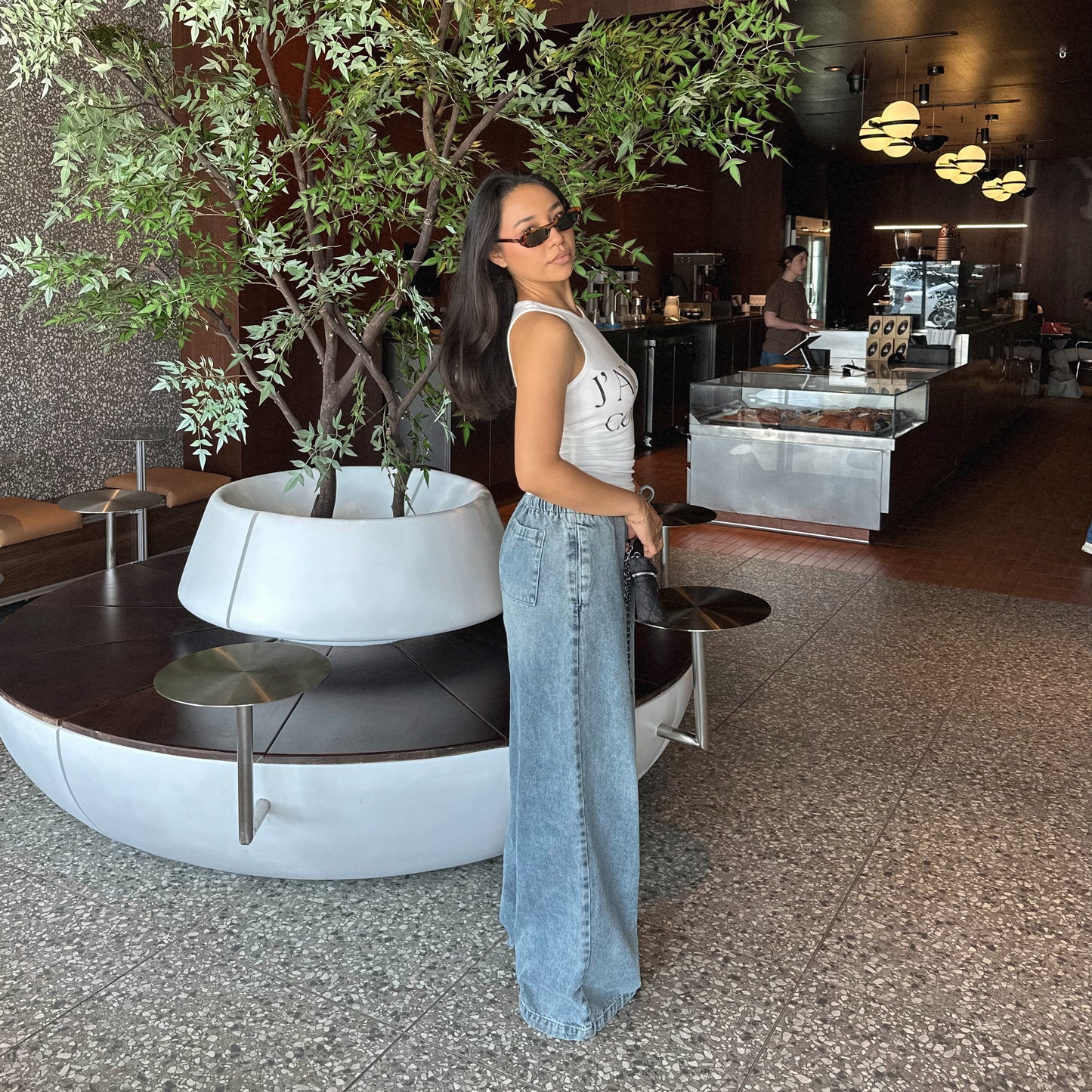 Wide Denim Trousers