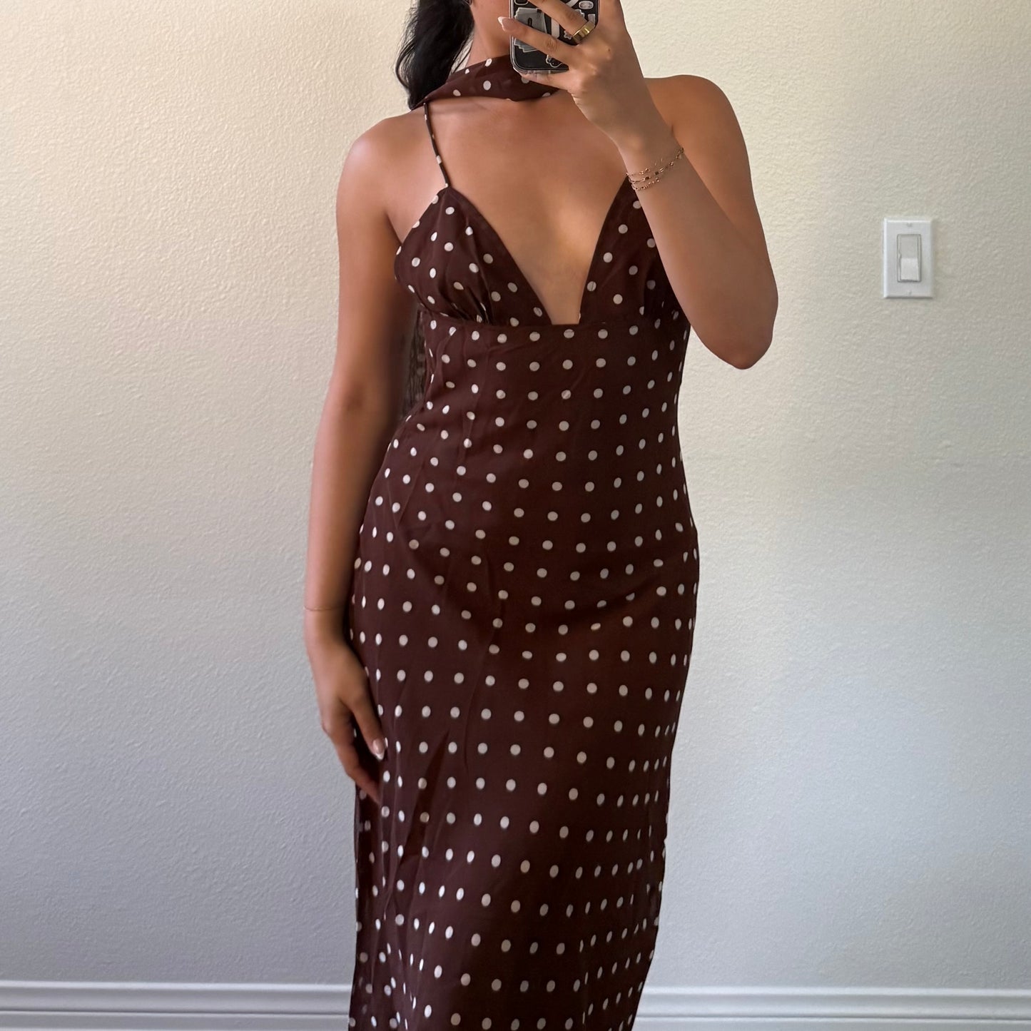 Brown Polka Dot Dress