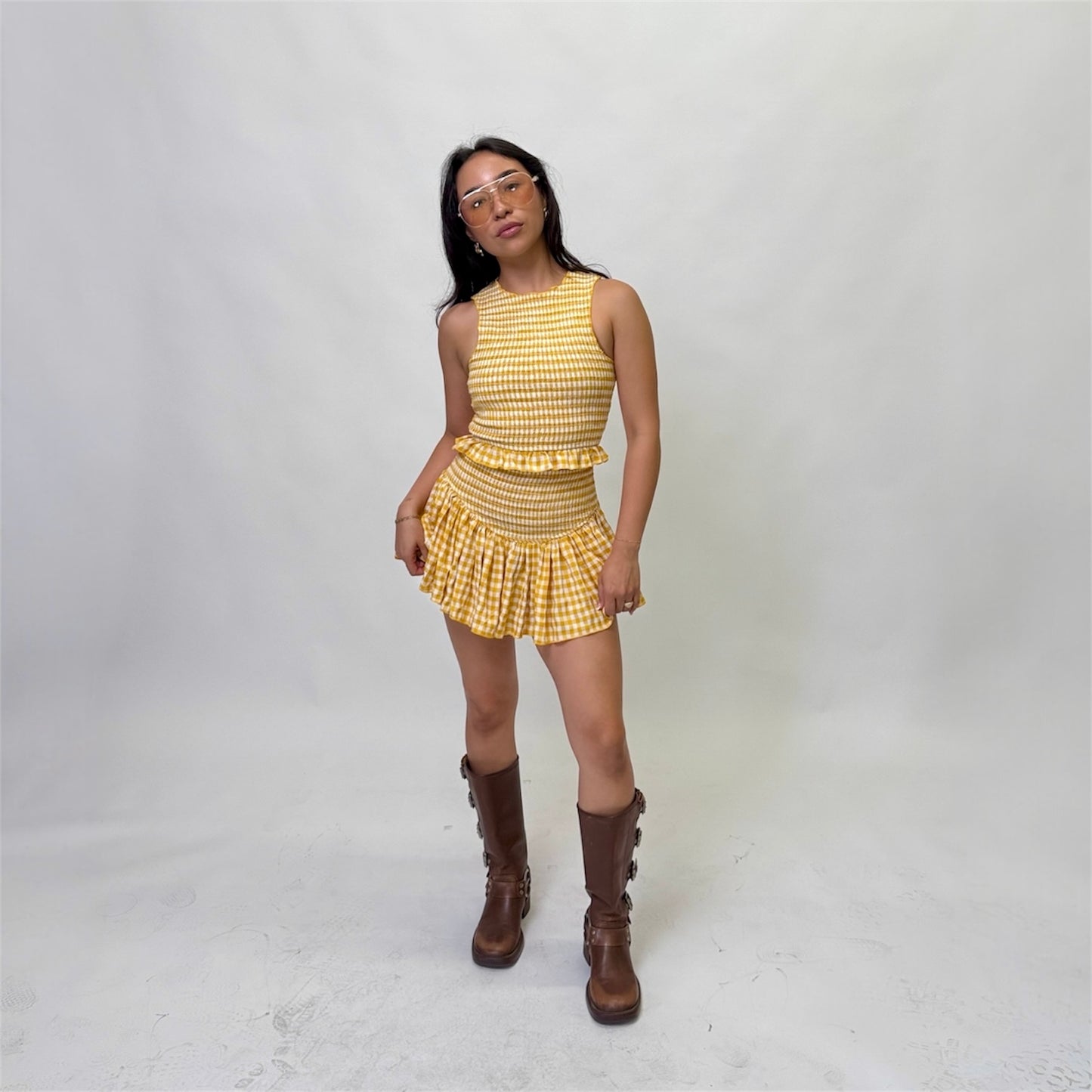 Yellow Gingham Set