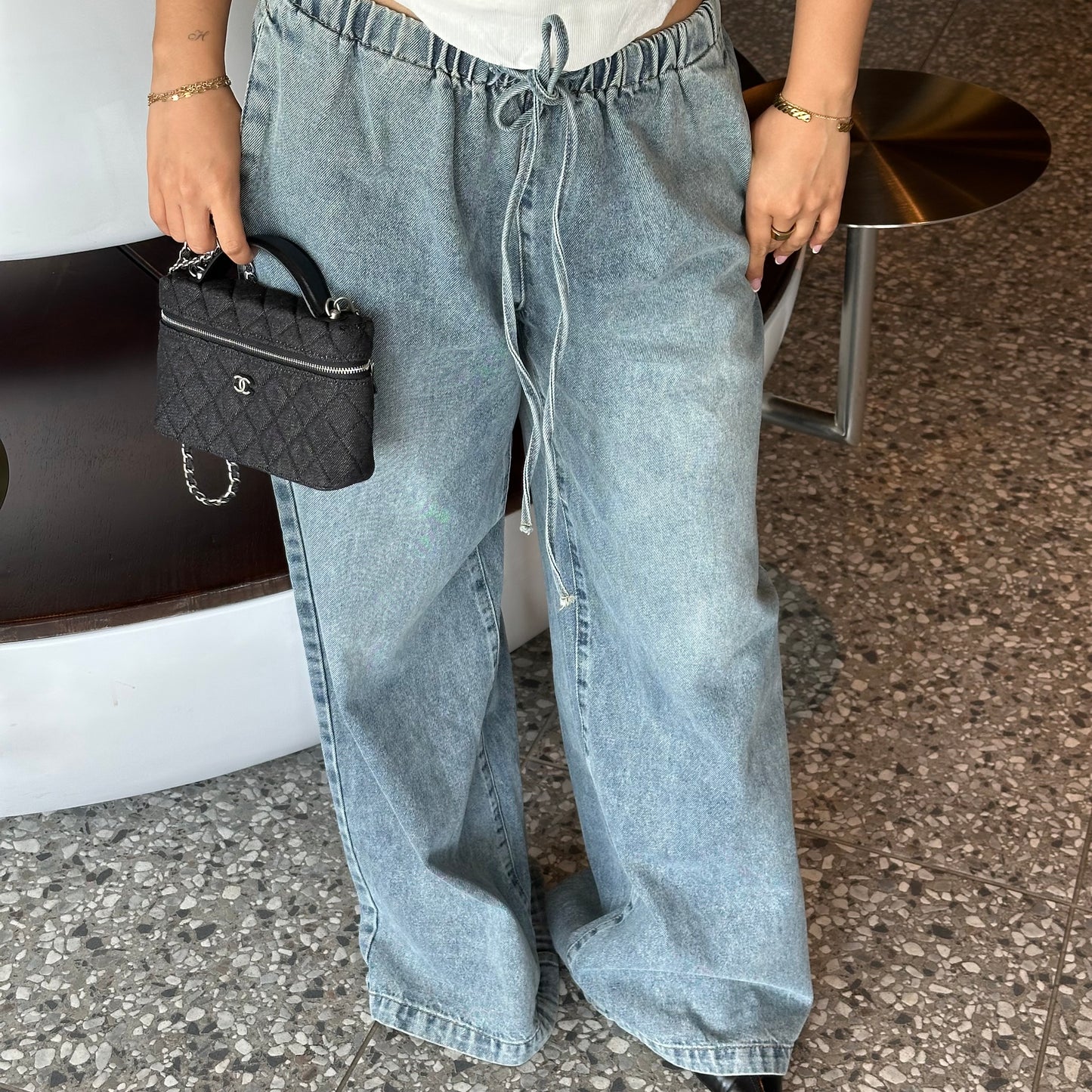 Wide Denim Trousers
