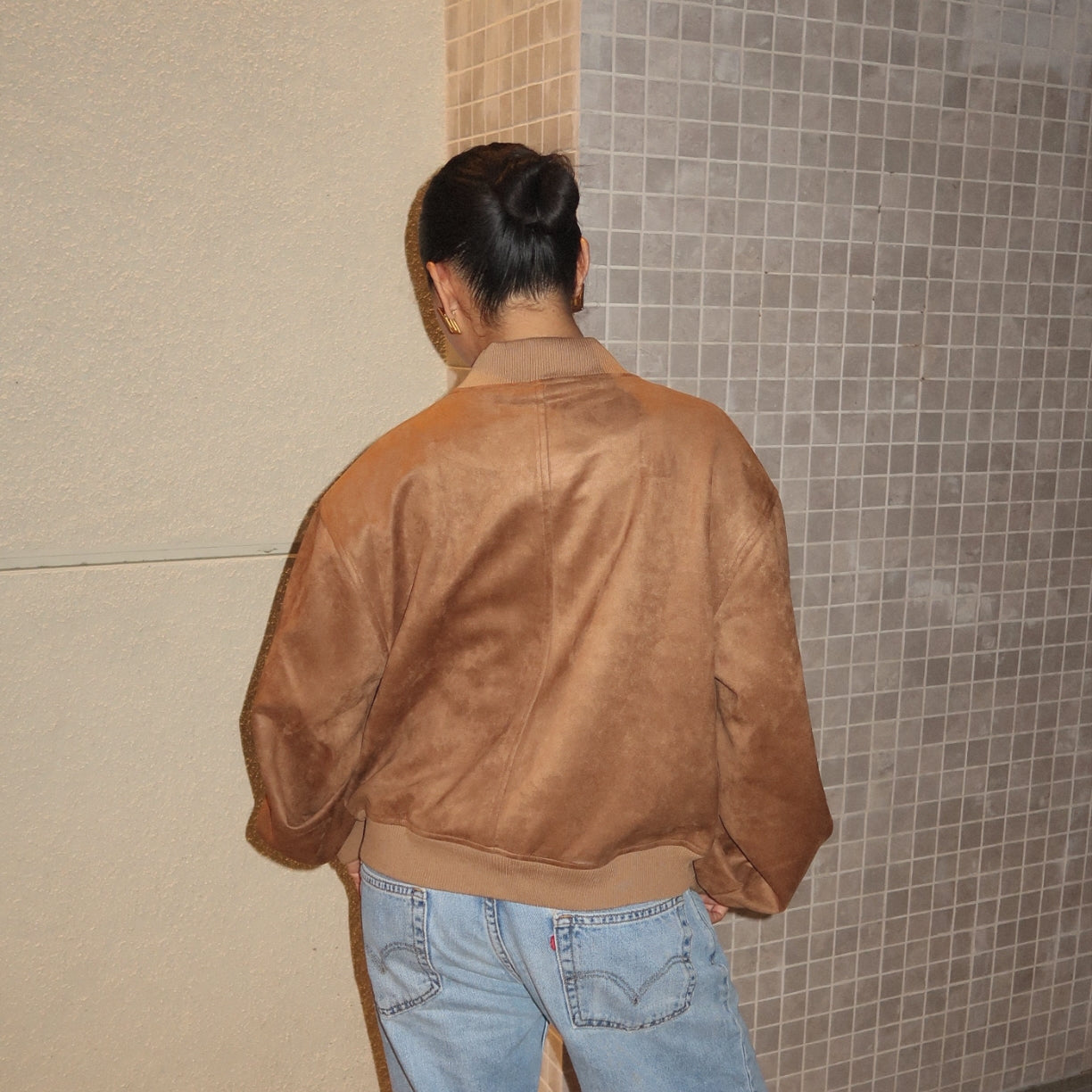 Suede Bomber Jacket