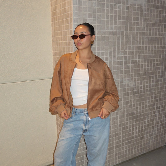 Suede Bomber Jacket