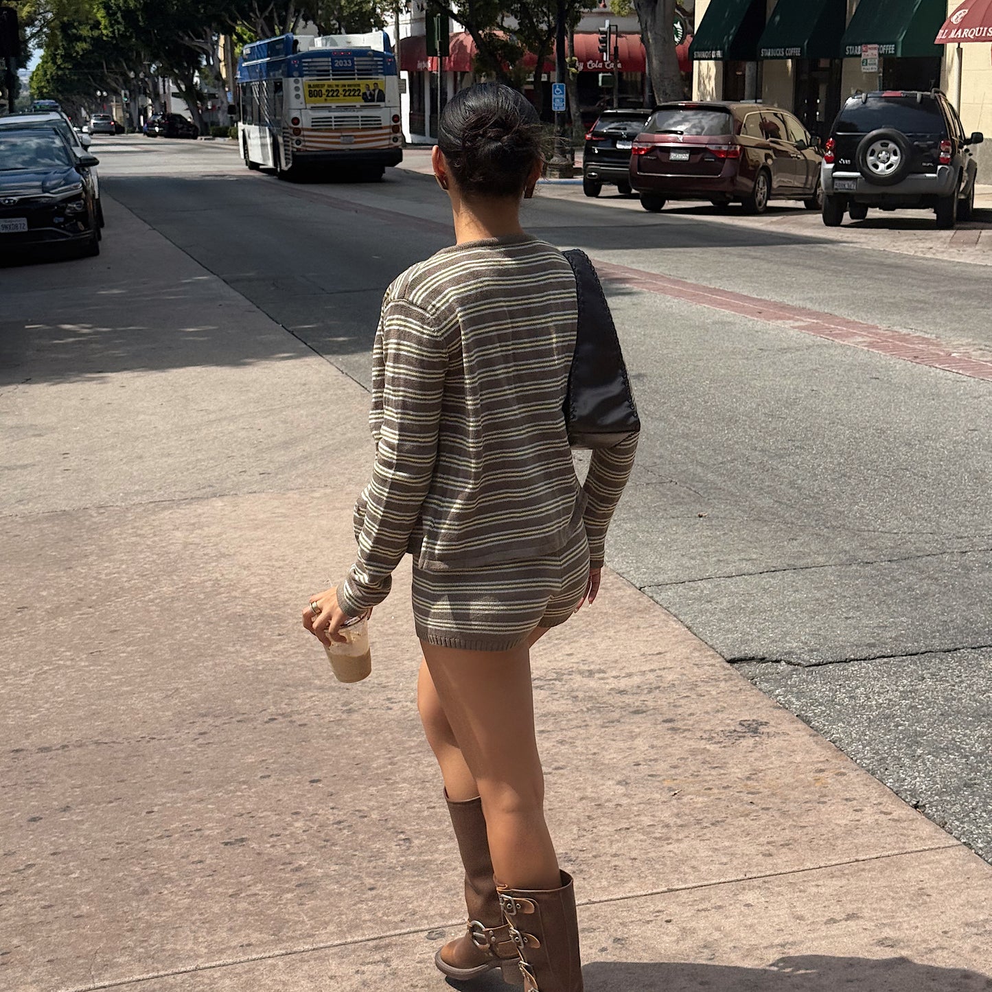 Stipe Knit Shorts