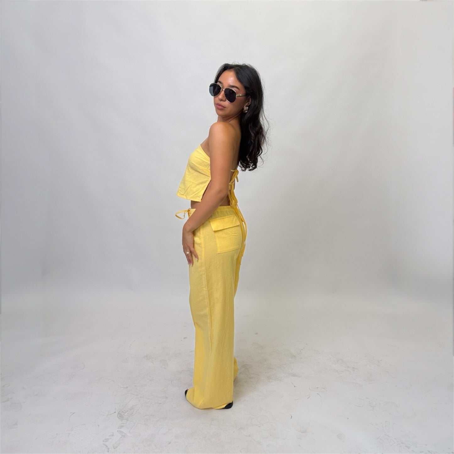 Yellow Linen Set