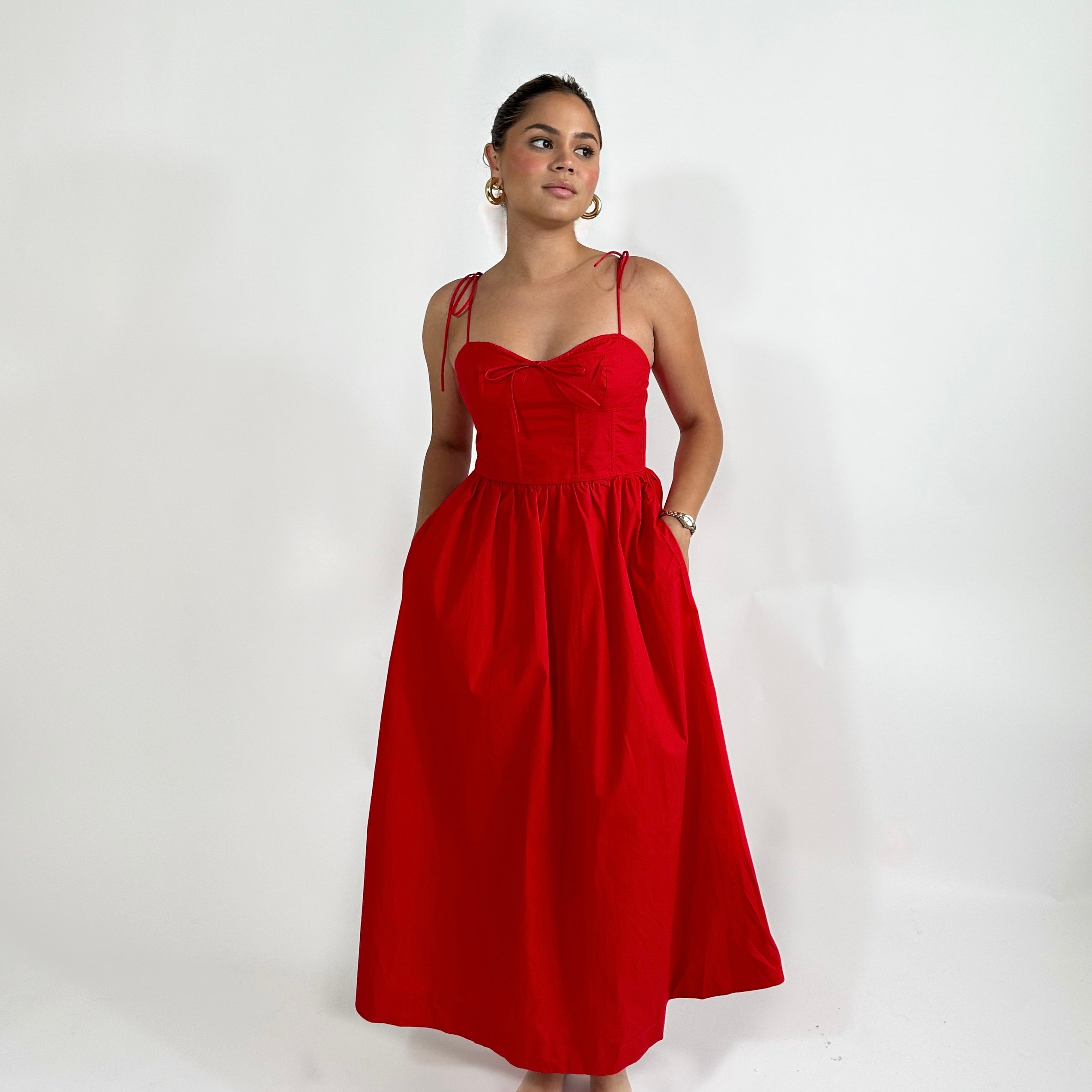 Ruby red cocktail dress on sale