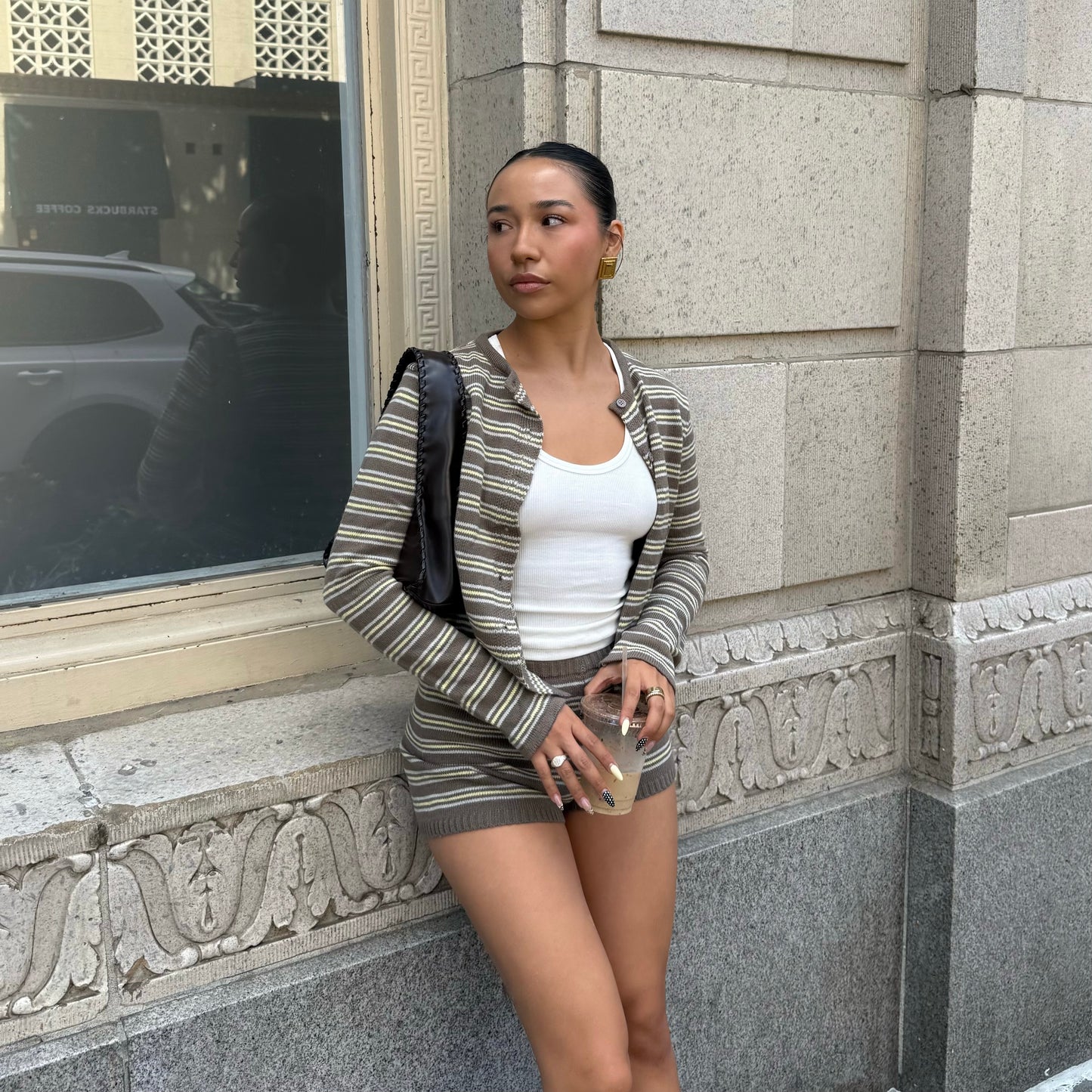 Stipe Knit Shorts