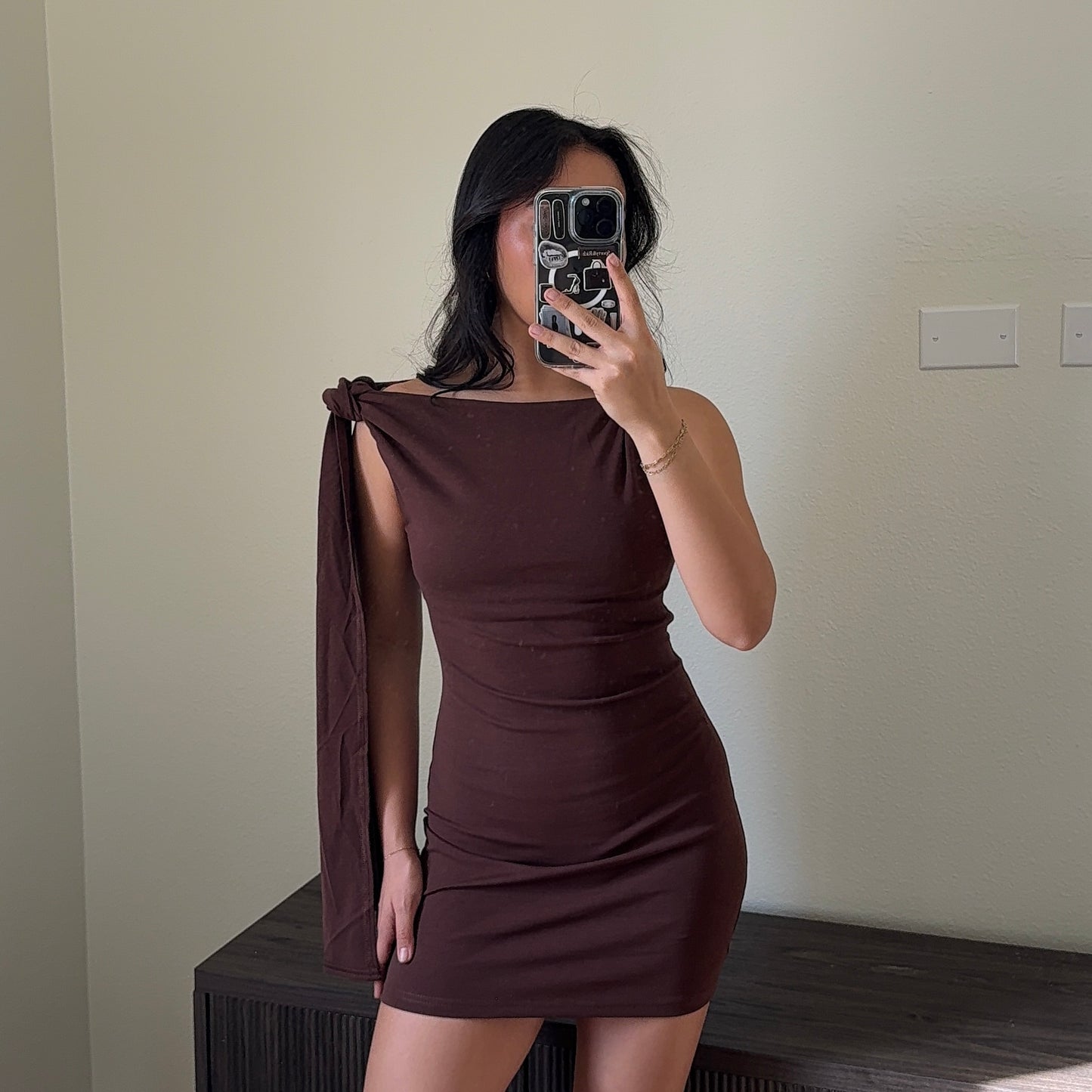 Twist Shoulder Dress