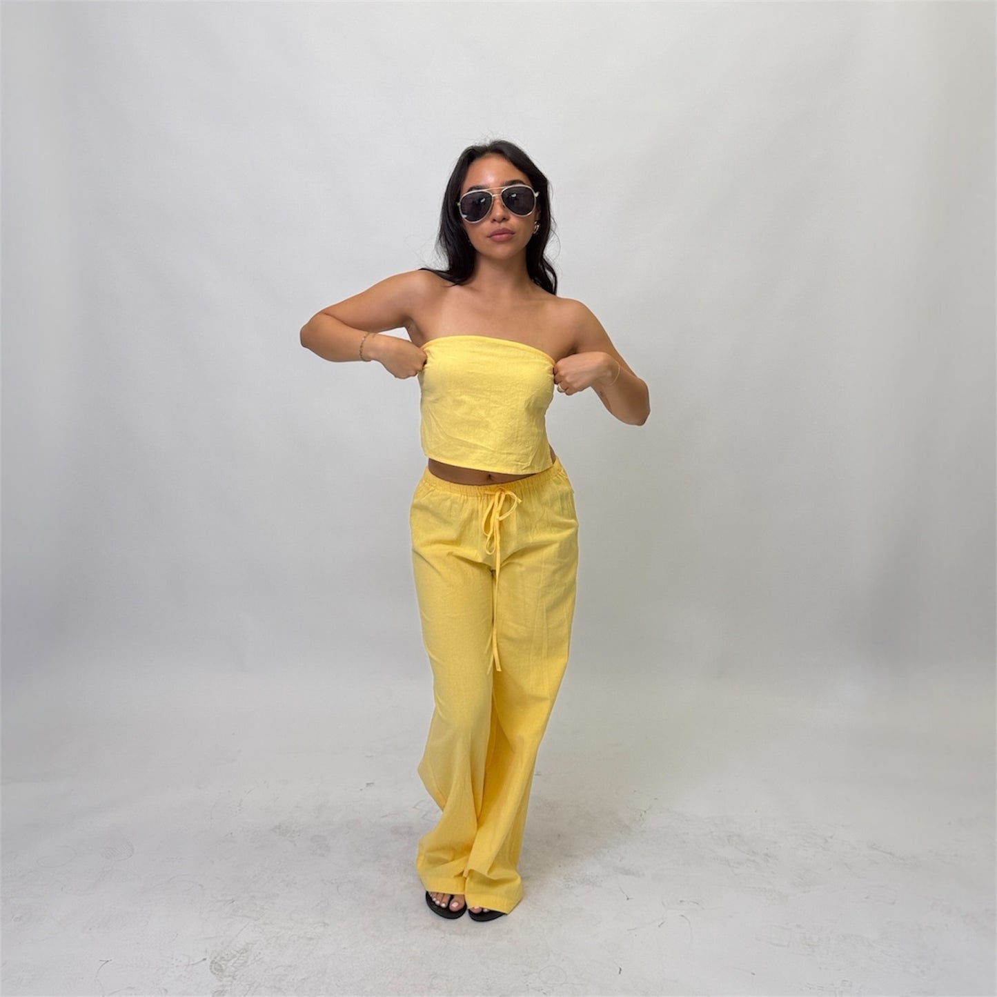 Yellow Linen Set