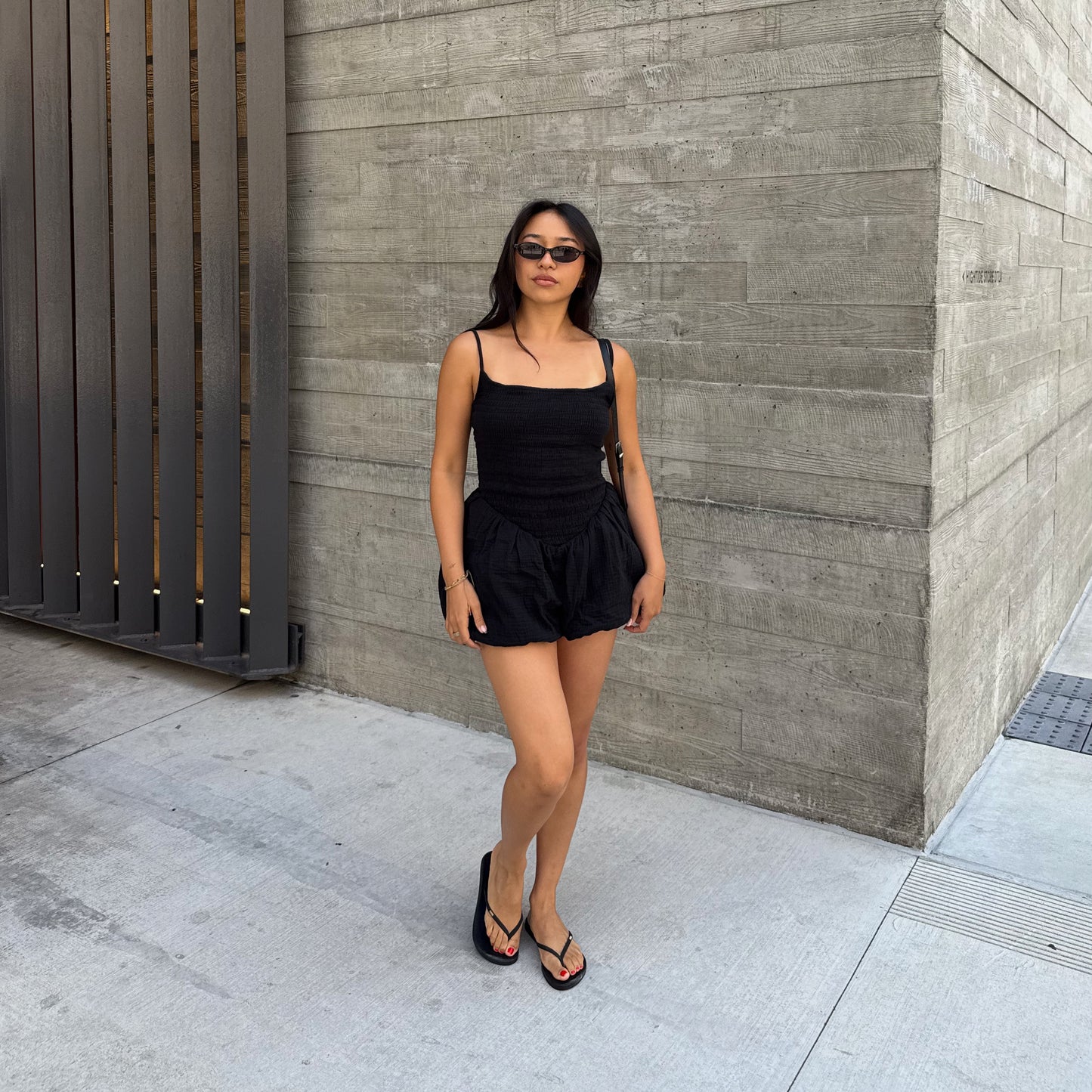 Black Bubble Romper