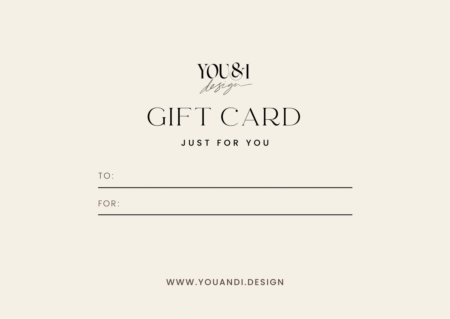 You&I Gift Card